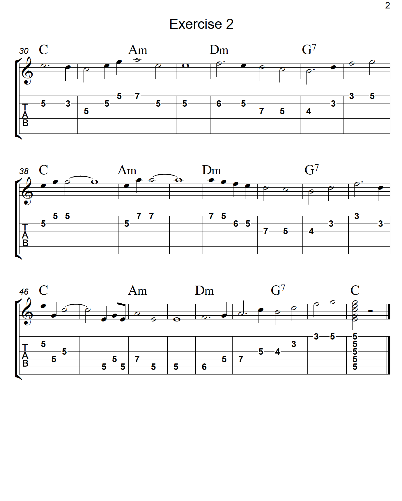 Chord Shapes Pt 3  TAB - Page 2 - Portrait